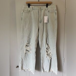 Vervet 90s Vintage Flare Cropped Jeans